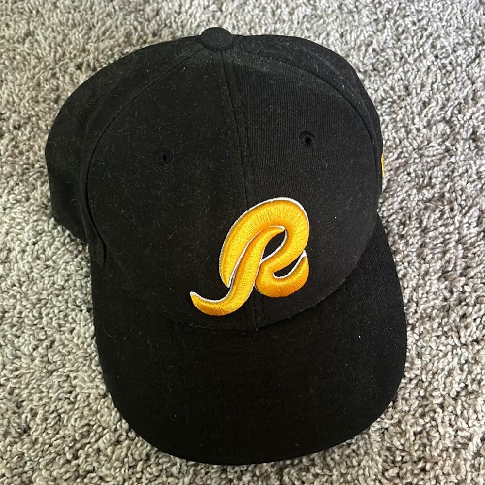 Black redskins hat
